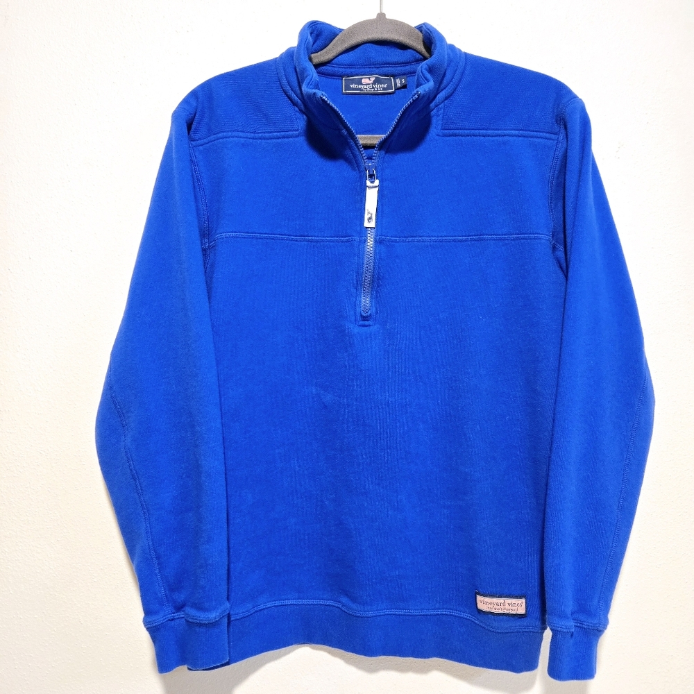 Vineyard Vines 1/4 Zip Pullover Sweatshirt 100% Cotton Mens S Blue